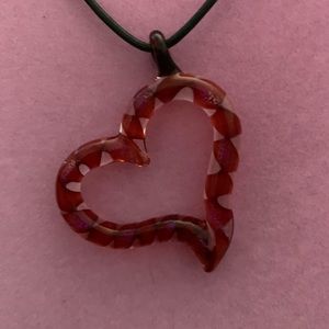 Handmade flame worked glass heart